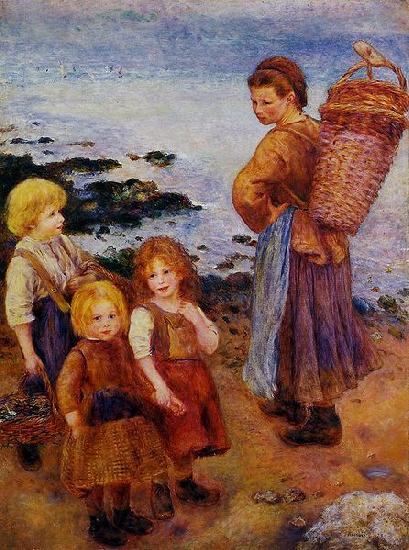 Pierre-Auguste Renoir Les pecheuses de moulesa Berneval Norge oil painting art